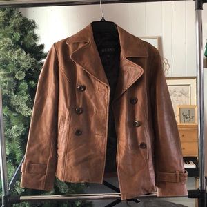 Guess Leather Jacket, Medium